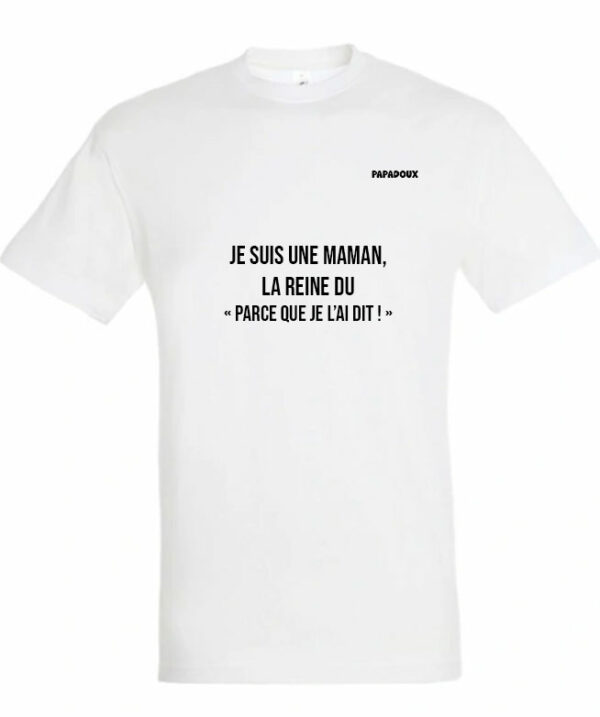 T-shirt Lettrage Reine