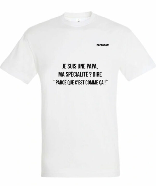 T-shirt Lettrage Spécialité